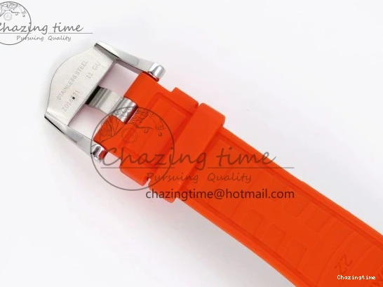 0313 Premium SEAMASTER PLANET OCEAN 6000M ULTRA DEEP 45.5MM SS TF 1:1 BEST EDITION GRAY DIAL ORANGE BEZEL ON RUBBER STRAP A 7761